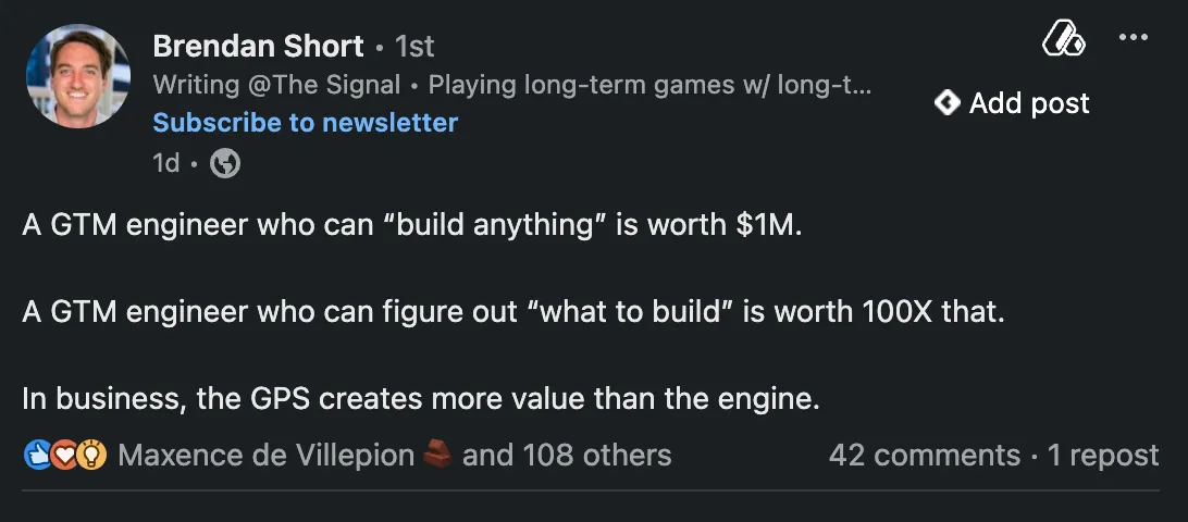 Brendan Short on GTM engineering principles